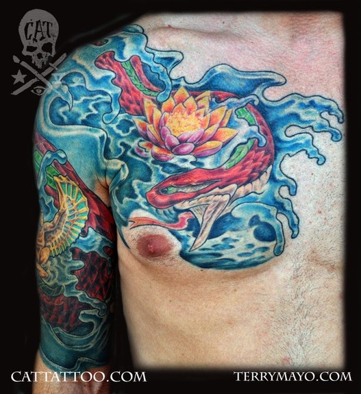 Tattoos - Red Nile Serpent - 50509
